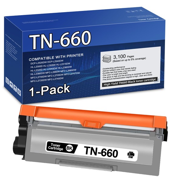 TN660 Toner Cartridge Replacement for Brother TN660 TN-660 TN630 TN-630
