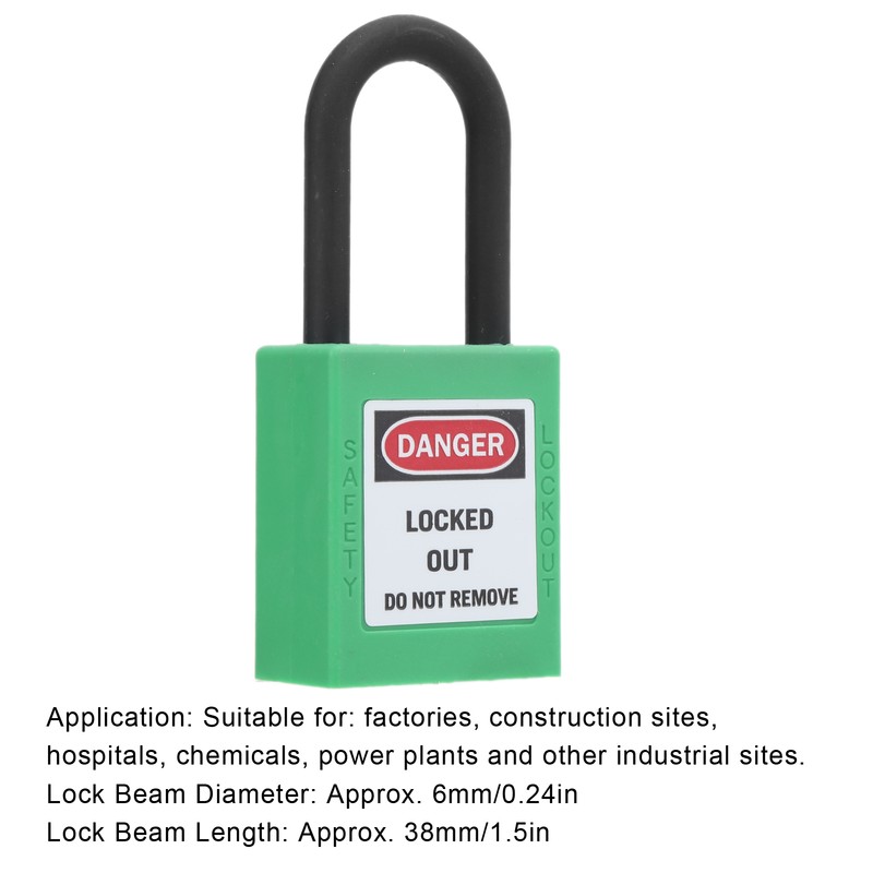 10Set 38mm/1.5in Safety Padlock Engineering Insulation DustProof for Factories Construction