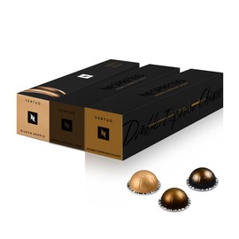 Nespresso Vertuo Coffee Pods, 30 Espresso Mixed Pack - 10 Bianco Doppio, 10 x Scuro, 10 x Chiaro Make Espressos, Cappuccino, Lattes and Iced Coffee at home. Recyclable Pods