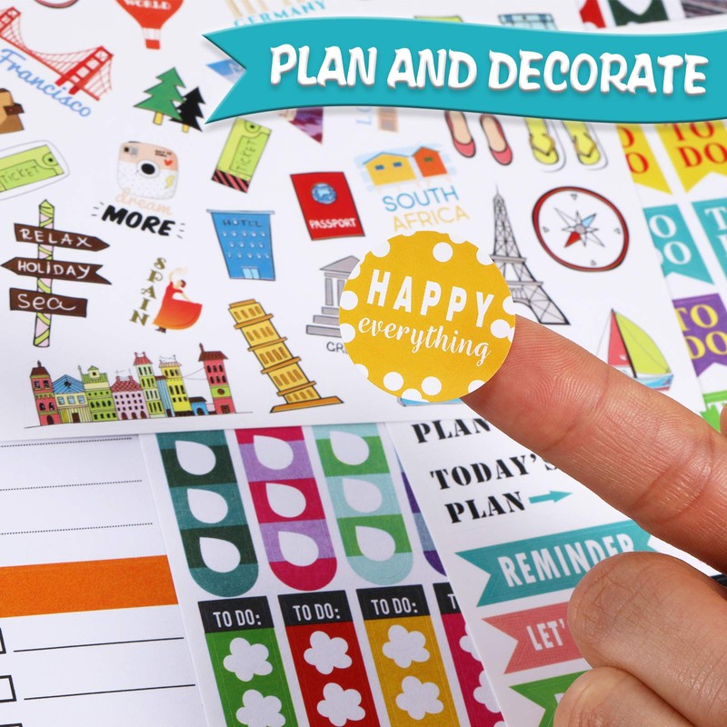 Planner Stickers - 28 Sheets, 1378 Stunning Design Accessories for