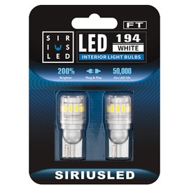 SIR IUS LED - FT- 194 912 Side Marker LED Light Car Interior, Map, Dome, Trunk, Backup Bulb High Power 3030 + 4014 SMD Super Bright Pack of 2 (White)