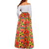 Afibi Women African Printed Maxi Skirt Flared Skirt A Line