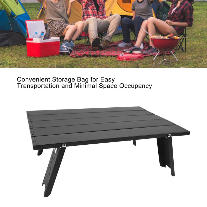 Portable Beach Table Aluminum Ultralight Folding Camping Table Compact Mini