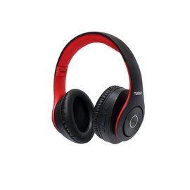 TUINYO Bluetooth Headphones Wireless, Over Ear Stereo Wireless Headset 40H Playtime with deep bass, Soft Memory-Protein Earmuffs, Built-in Mic Wired Mode PC/Cell Phones/TV-black/red (black/red)
