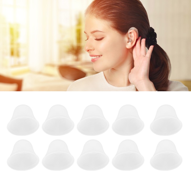10PCS Hearing Amplifier Domes Replacement Silicone Soft Earplug Eardrum Heads