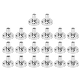 20PCS Pot Magnet with Rod 3 Layer Coating Stainless Steel NdFeB Round Base Magnets D16‑5.5kg