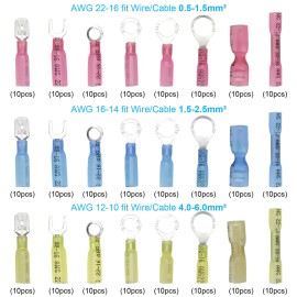 Unbranded 240× Heat Shrink Wire Connectors Kit Waterproof Marine Automotive Terminals New