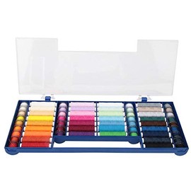 32 Farben Nähgarn Kit Nähgarn Sortiment Set Nähmaschinengarn mit Aufbewahrungsbox für Heimwerker Anfänger Erwachsene Kinder Notfall Sommercamper Reisen und Zuhause