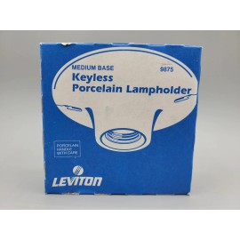 Leviton New Vintage Leviton 9875 Medium Base White Keyless Porcelain Lampholder