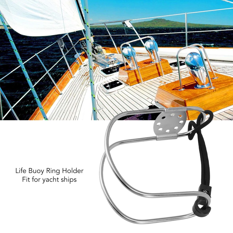 Yacht Life Buoy Holder Stainless Steel Safety Lifebuoy Horseshoe Bracket