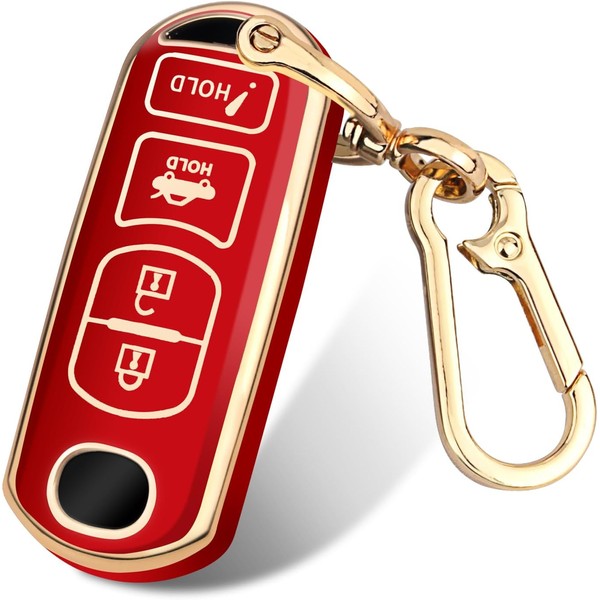 FT FUNTOR for Mazda Key Fob Cover,4 Buttons TPU Key