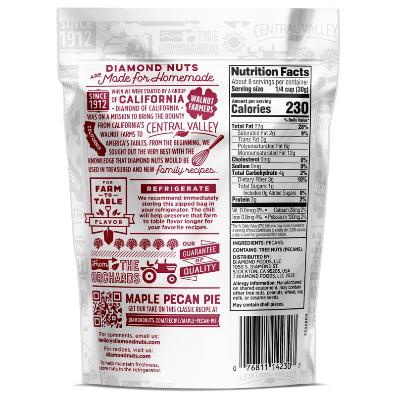 Diamond of California Chopped Pecans 8 oz