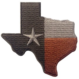Tactical Texas State Flag Embroidered Emblem Iron On Sew On TX Patch - Subdued Red