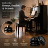 4-Piece Beech Wood Piano Caster Cups – Round Floor Protector