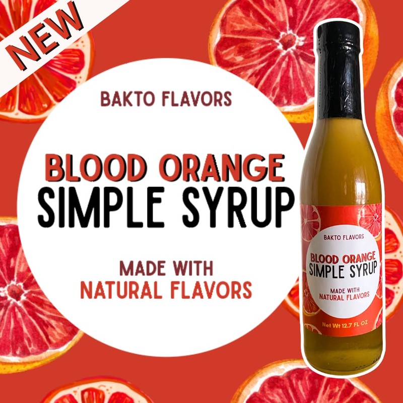 Blood Orange Simple Syrup, 12.7 oz. For use in Cocktails,