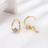 HOMEBEARJ Gold Lymphvity Germanium Earring, Hypoallergenic Zinc Hoop Earrings with