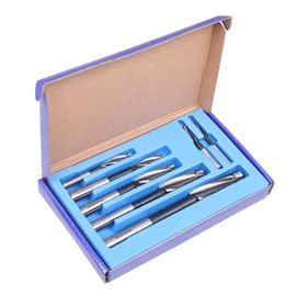 Accusize Industrial Tools 7 Pc Metric Hss Solid Capscrew Counterbore Set, 3 Flute, Straight Shank, 508S-007m