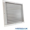AirTech-UK Aluminum Return Air Grille Fixed Louvre White Powder Coated