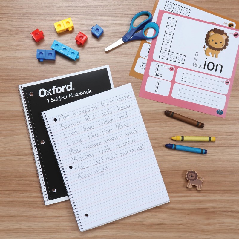 Oxford Primary Ruled Spiral Notebooks, Writing/Drawing Practice for Kids, Grades