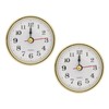 PATIKIL 2-1/2 Inch (65mm) Quartz Clock Insert, 2Pcs Miniature Round
