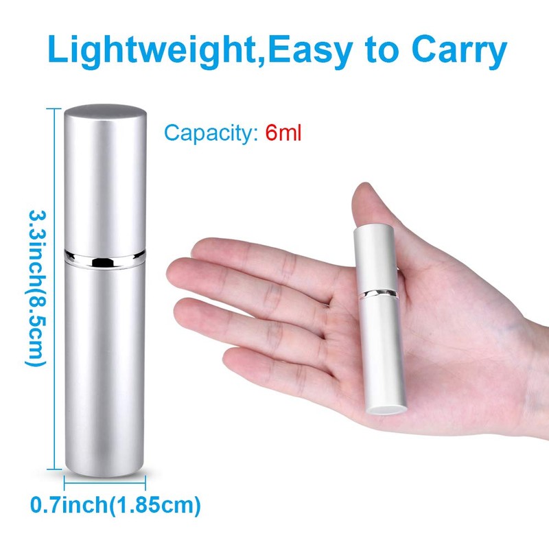 Zingso Refillable Travel Perfume Atomizer Bottles, 3 Pcs 6ml, Mini