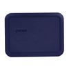 Pyrex 7210-PC Rectangle Blue 3 Cup Storage Lid for Glass