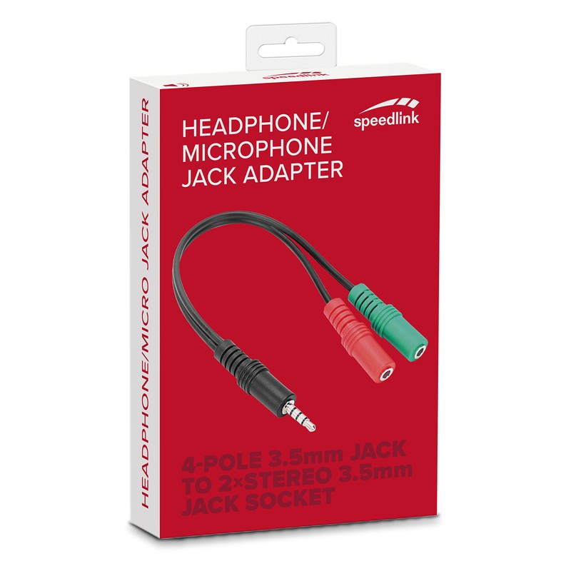 Speedlink Headset Adapter HQ 4-Pin 3.5 mm Jack Plug to