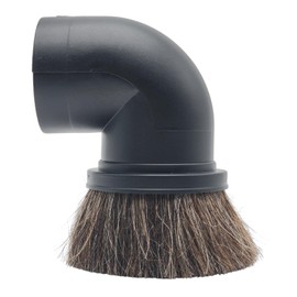 Round Dusting Brush Tool Attachment for Shop Vacs 2 1/2 Inch Wet/Dry Vacuum Hose: Perfect for Cleaning Furniture, Blinds, Car Interiors- 2.5'' Replacement Shop Vacuum Accessories (Horse Hair Brush)