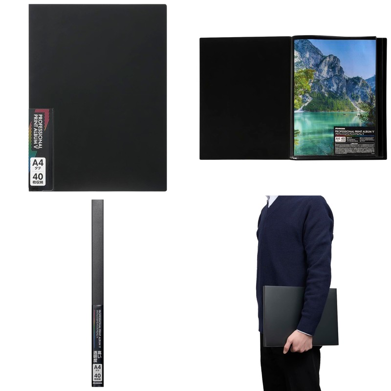 HAKUBA 4977187518788 ADP5-A4TBK Large Print Album V [A4 Size Vertical
