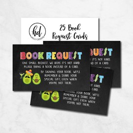 25 Fiesta Books For Baby Request Insert Card For Boy or Girl Baby Shower Invitations or invites, Spanish Mexican Cute Bring A Book Instead of A Card Theme For Gender Neutral Reveal Party Story Games