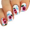 Water Nail Tattoo Stickers - Flowers, Dolphins, Butterflies, Peacock Feather