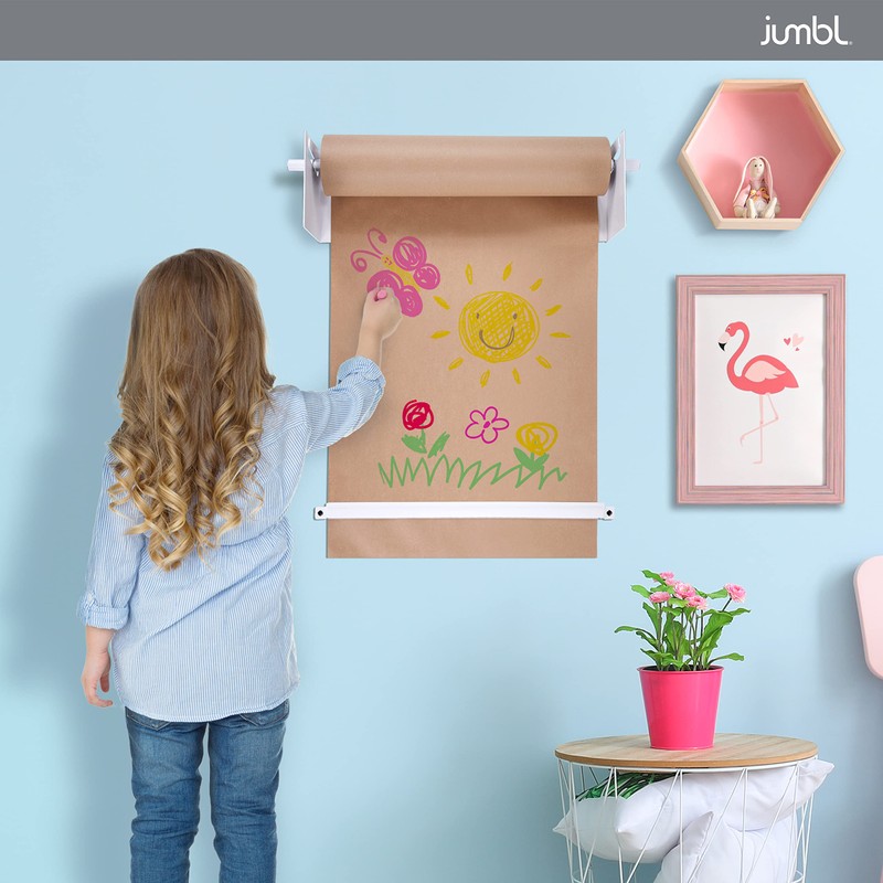 Jumbl 18” Wall Mounted Kraft Paper Dispenser | Hanging Paper