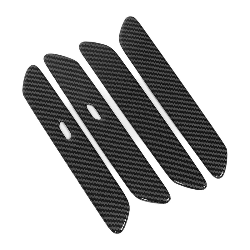 Carbon Fiber Style Door Handle Cover Trim Sticker for Kia
