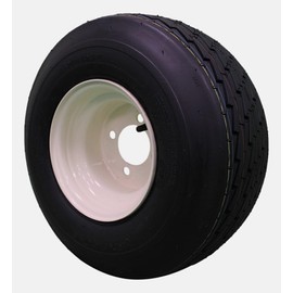 Antego Tire & Wheel 18x8.50-8 Tires on 8x7 Beige/Tan Wheel Assemblies for Golf Carts and Lawn Mowers (Single)