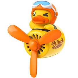 Yokosea Car Air Fresheners Pilot Yellow Duck Cute Car Diffuser Rotating Propeller Cartoon Automotive Air Outlet Fan Creative Car Perfume Decoration Automotive Air Fresheners for Cars (Pilot Yellow Duck)