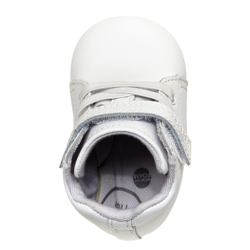 Stride Rite Baby Boys PW-Elliot Crib Shoe, White, 3 Infant