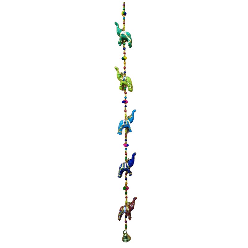 Indian Traditional Five Elephant Hanging Layer, Wall Hanging, Decorative Hanging