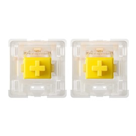 kutethy Gateron Milky Yellow Pro V2 Switches Pre Lubricated Linear 5 Pin for All MX Mechanical Keyboards (Pack of 72)