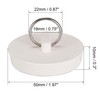 sourcing map Rubber Sink Plug, Drain Stopper White Fit 48-49.5mm