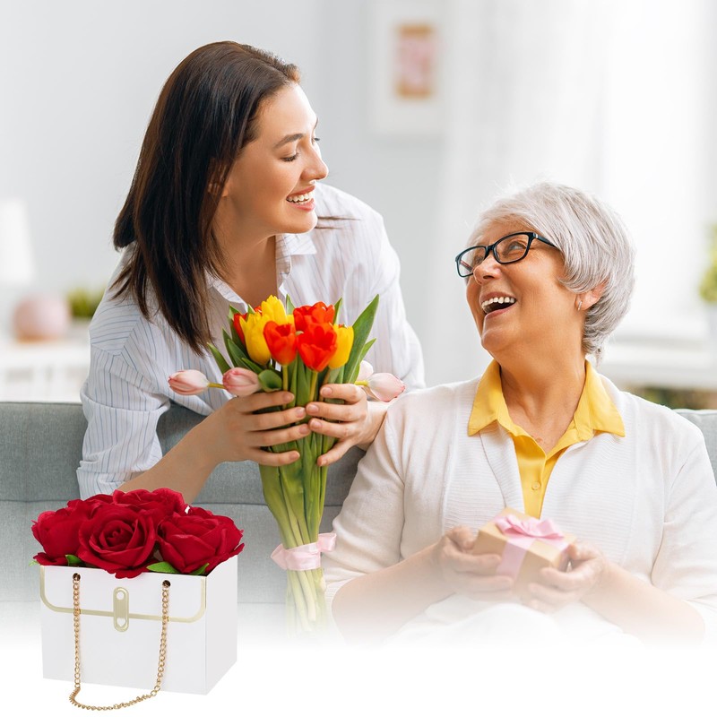 PATIKIL Paper Flower Gift Bags, 6 Pcs Paper Bouquet Flower