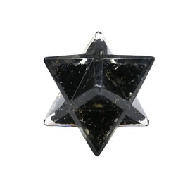 1 Pcs Shungite Large Crystal Orgone Merkaba Star for Reiki Healing Meditation and Crystal Grid