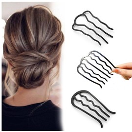3 Pieces Hair Comb Metal Side Combs Hair Pins Insert Comb 3 Teeth Hair Accessories