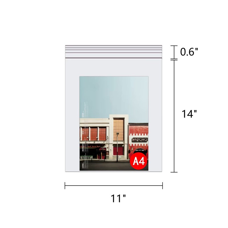 Plastic Resealable Zipper Bags 100pcs 11" x 14" Zip Poly