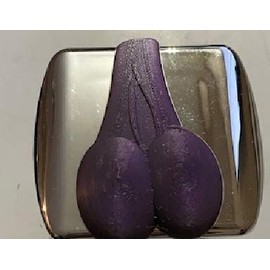 LicensePlateFreak Bulls Nuts Balls in 3D - 2 inch Trailer Hitch Cover Chrome with Purple - Funny Blue Haven't got Some in a Long time