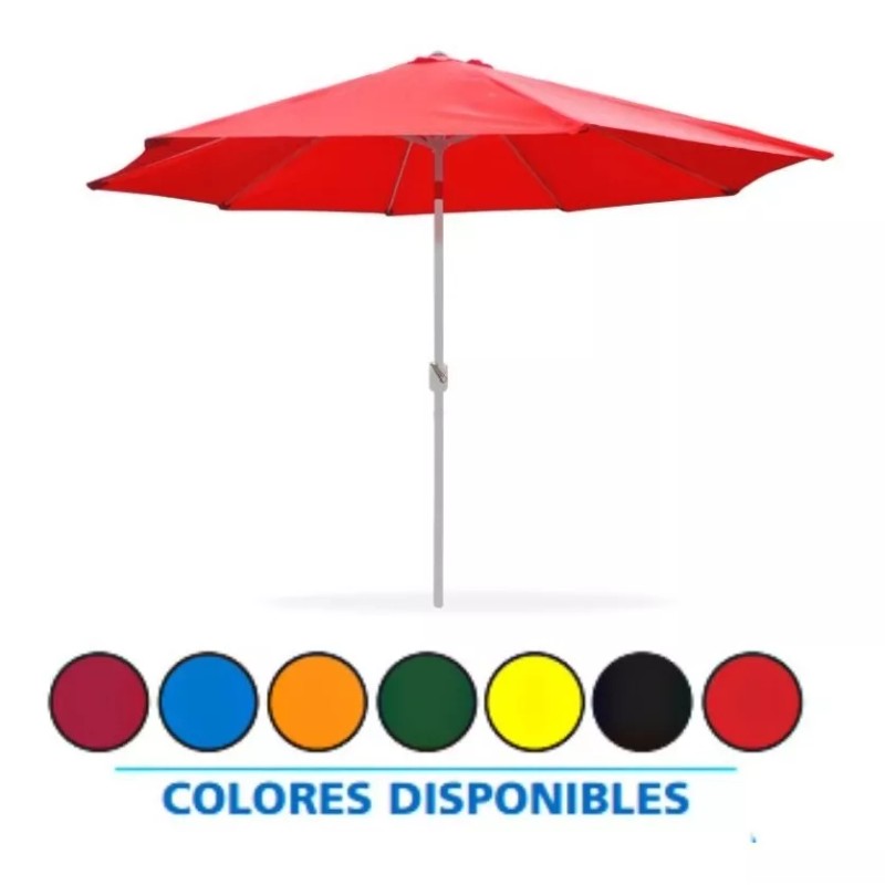 Macoll Sombrilla Jardin Plegable Con Manivela 2.5m Diametro Aoking