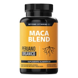Maca Blend Maca Peruana Orgánica Con Pimienta Negra - Maca Negra Peruana, Maca Amarilla, Maca Roja - Capsulas Maca - Vitaminas Hombre / Mujer - 180 Cá