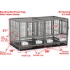 Single Stackable Center Divided Breeder Breeding Bird Flight Double Rolling
