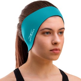 AqtivAqua Swimming Headband Swim Ear Band Protection Cover Swim Headband for Kids Adults Men Women Toddlers Ear Plugs in (Color: Green, Size: X-Large)
