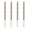 FiLwW Hexagonal Shaft Ironwork Drill 4-piece Set, 0.26 inch (6.5