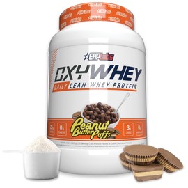 EHP Labs EHP Labs OxyWhey Whey Protein Isolate Powder - 25g of Whey Isolate Protein Powder, Meal Replacement Shake, Sugar Free Protein Powder - 25 Serves (Peanut Butter Puffs)